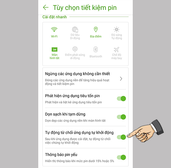 Kích hoạt tính năng
